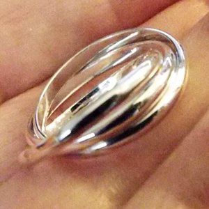 TRIPLE BAND ROLLING RING STERLING SILVER SZ. 4.5 RING 71